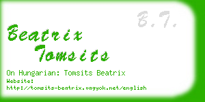 beatrix tomsits business card